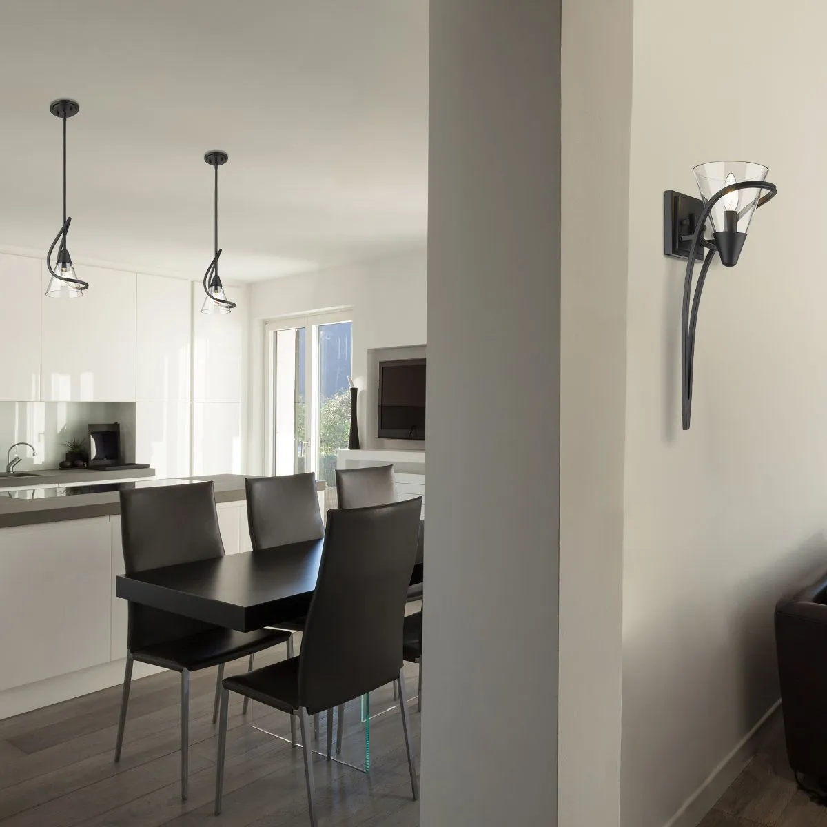 Olympia 6 in. Pendant Light Matte Black Finish