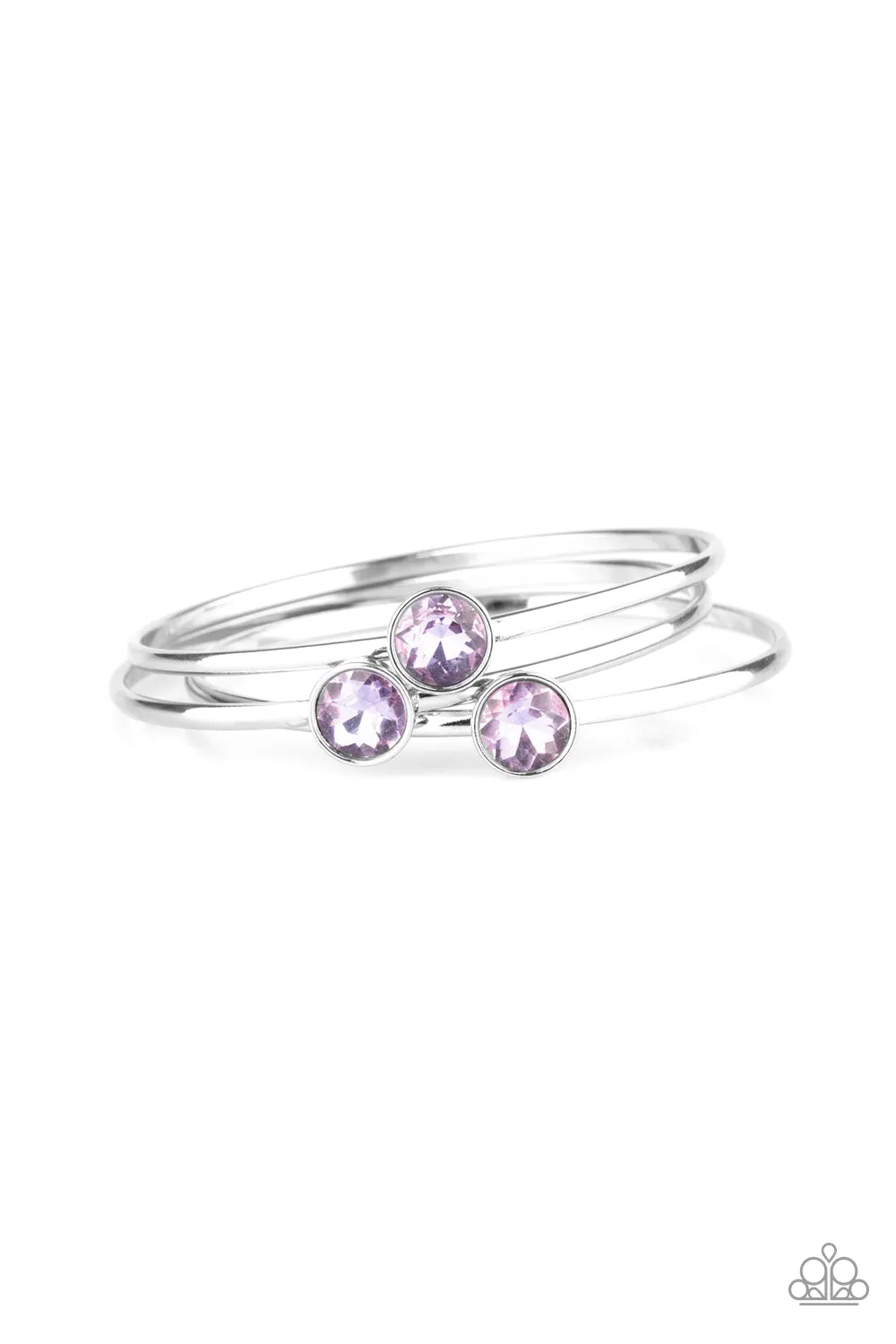Open Door Jewelry - Be All You Can BEDAZZLE - Purple Bracelet - Paparazzi Accessories