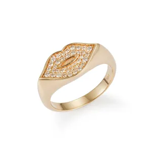 Orchid Gems Lips Diamond Ring