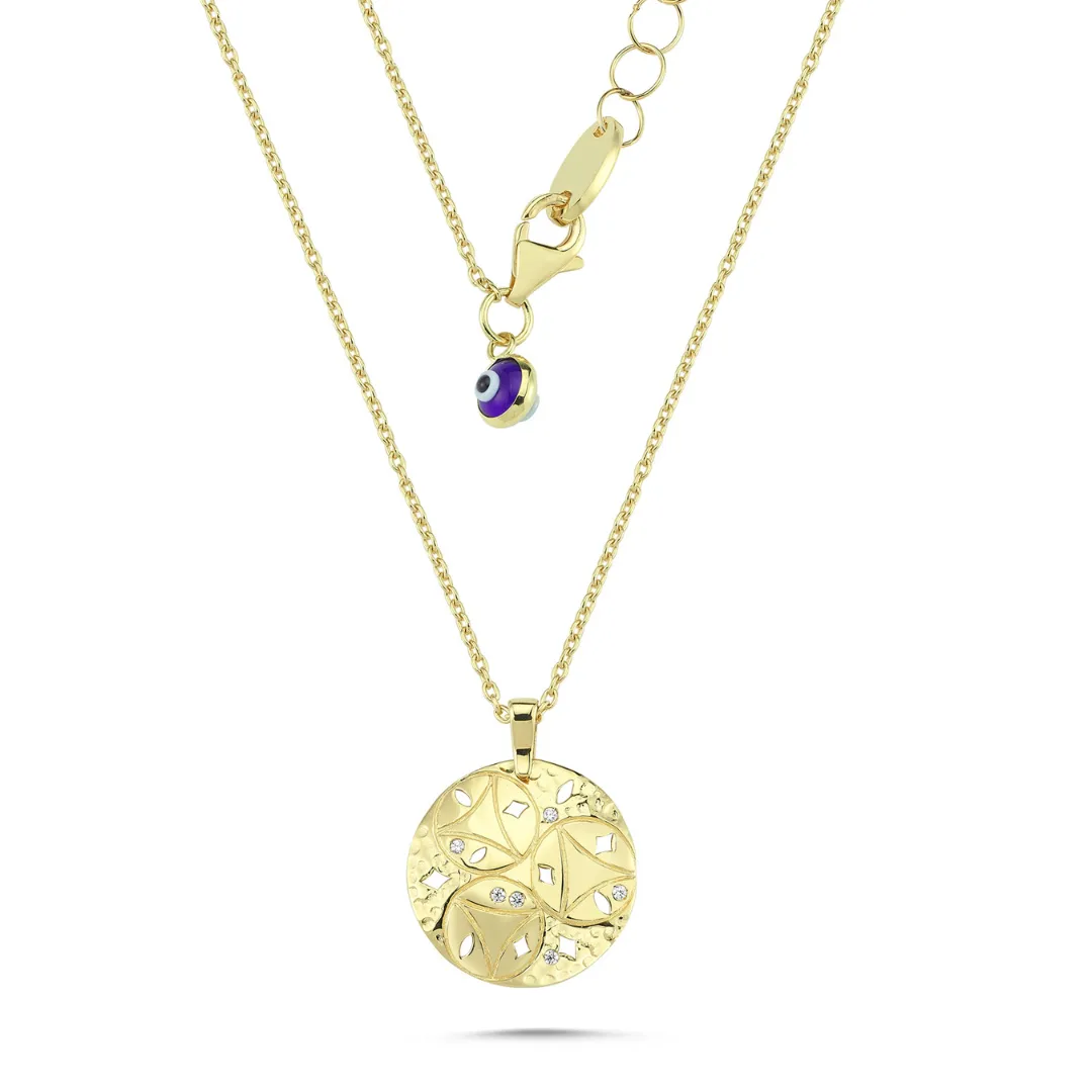 Ottoman Embossed Domed Necklace
