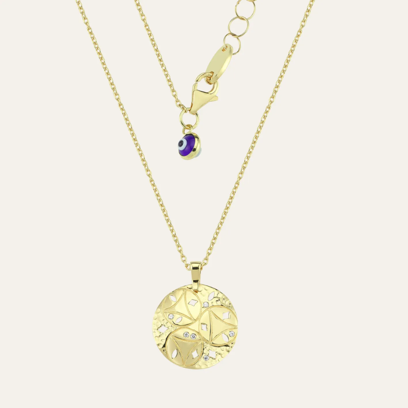 Ottoman Embossed Domed Necklace