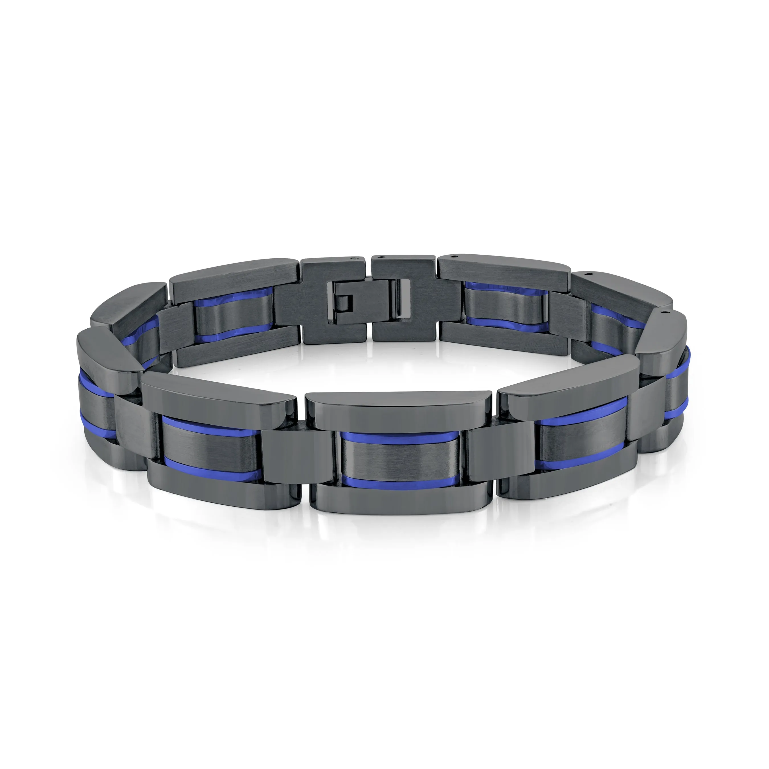 Outer Stripe Link Bracelet 12mm