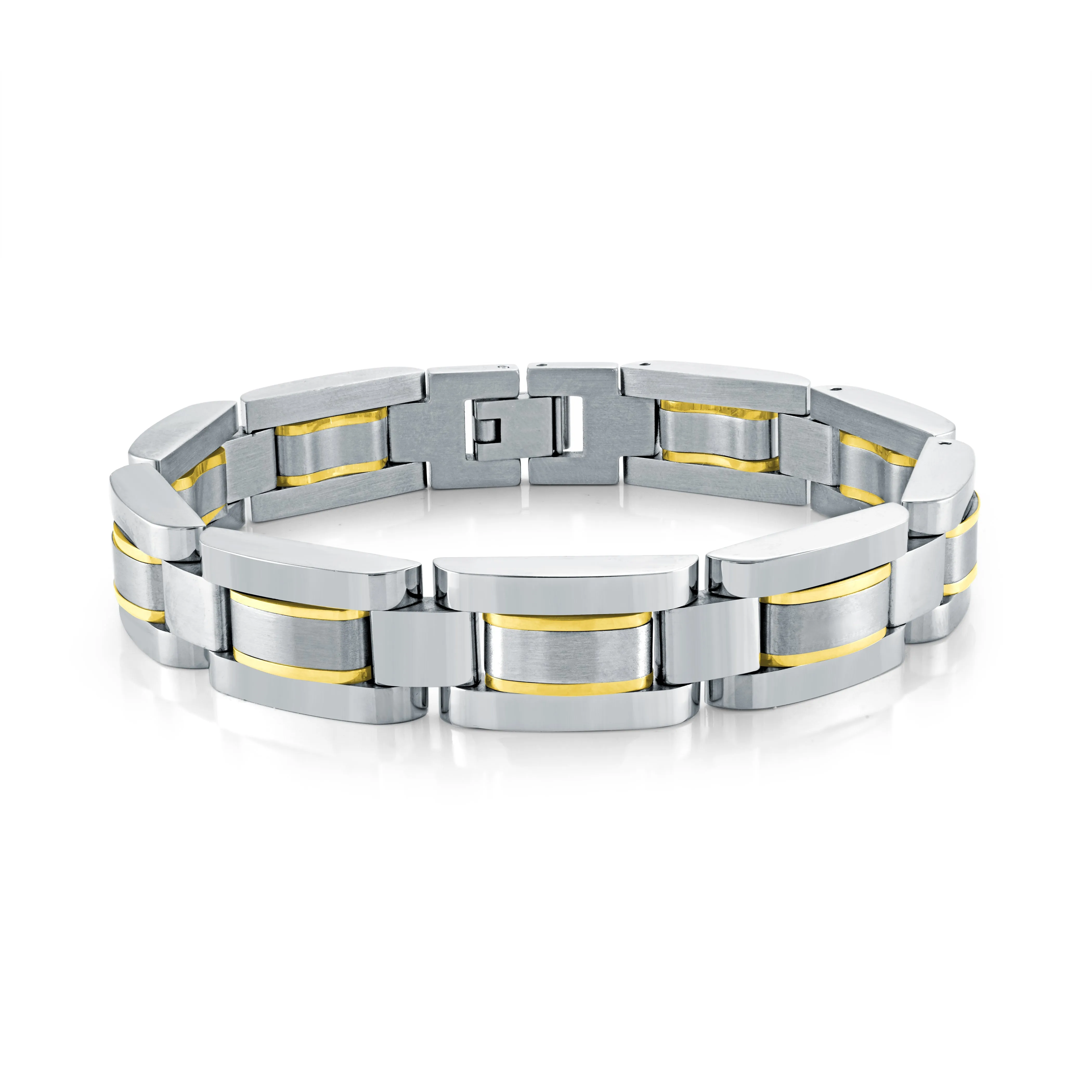 Outer Stripe Link Bracelet 12mm