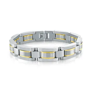 Outer Stripe Link Bracelet 12mm