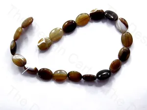 Oval Brown-White Natural Agate Stones