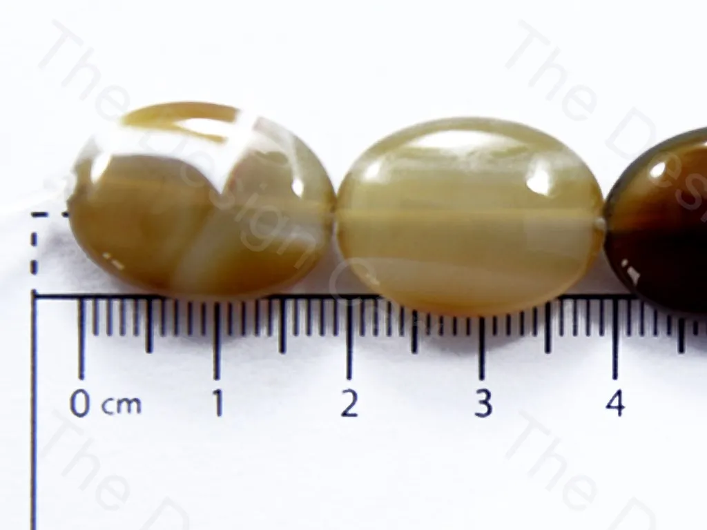 Oval Brown-White Natural Agate Stones