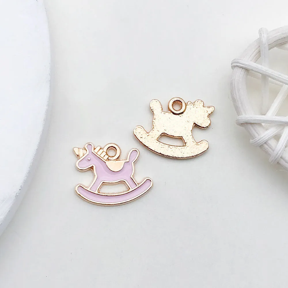 Owllaser Drip Oil DIY Handmade Jewelry Accessories Alloy Small Pendant Earrings Necklace Pendant Material