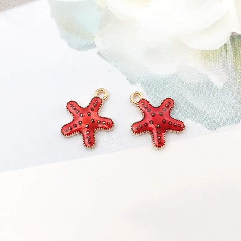 Owllaser Drip Oil DIY Handmade Jewelry Accessories Alloy Small Pendant Earrings Necklace Pendant Material