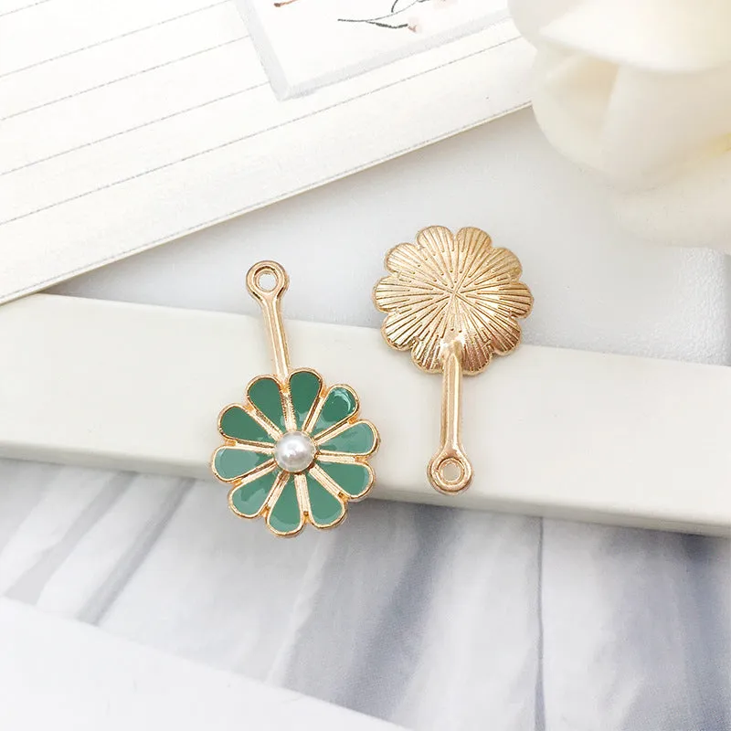 Owllaser Drip Oil DIY Handmade Jewelry Accessories Alloy Small Pendant Earrings Necklace Pendant Material