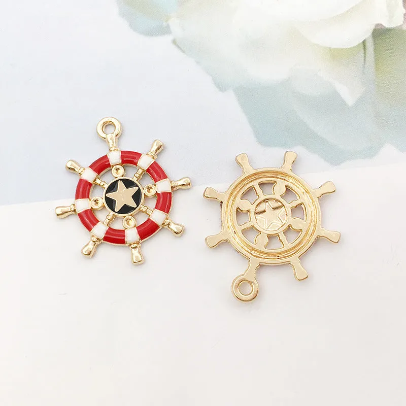 Owllaser Drip Oil DIY Handmade Jewelry Accessories Alloy Small Pendant Earrings Necklace Pendant Material