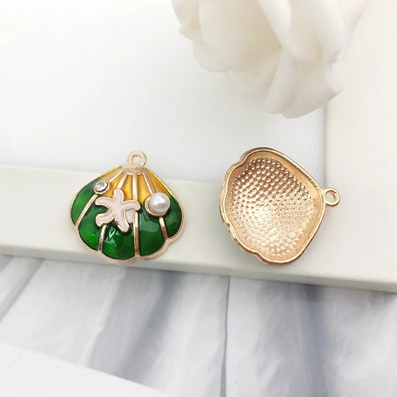 Owllaser Drip Oil DIY Handmade Jewelry Accessories Alloy Small Pendant Earrings Necklace Pendant Material