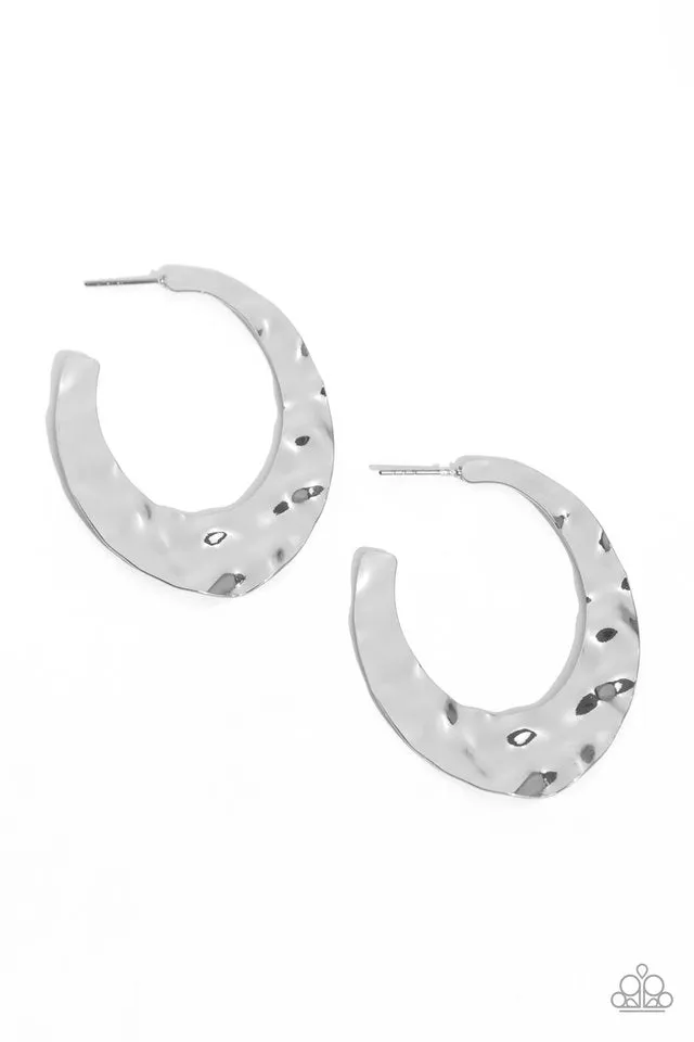 Paparazzi Earring ~ Make a Ripple - Silver