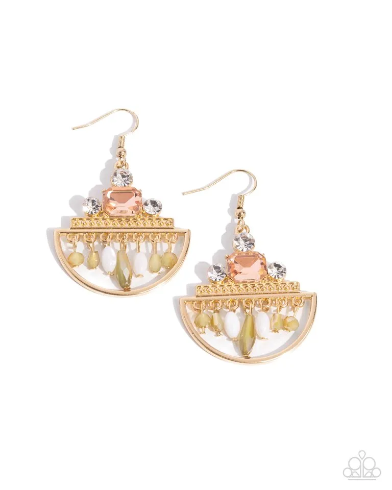 Paparazzi Earring ~ Metropolitan Majesty - Gold