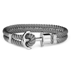 Paul Hewitt Phrep Nylon Silver / Grey Bracelet -S