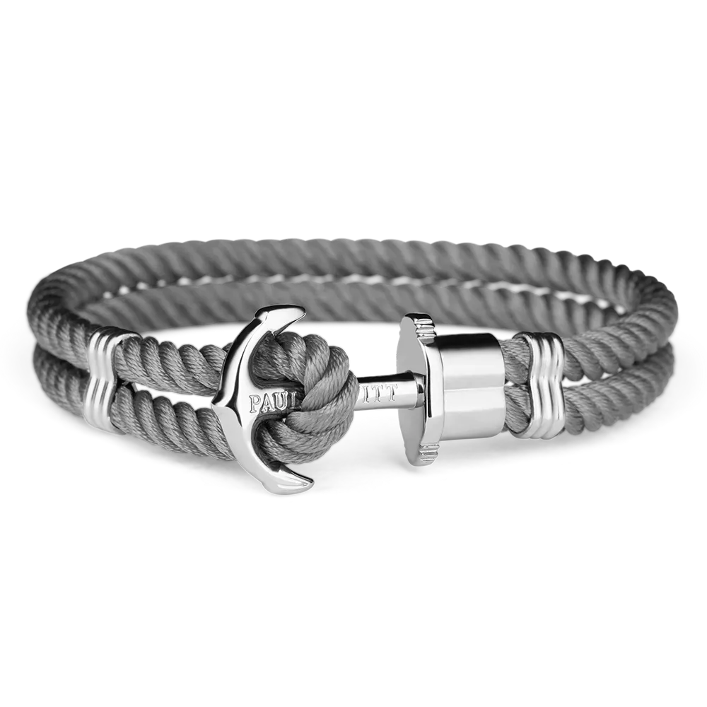 Paul Hewitt Phrep Nylon Silver / Grey Bracelet -S