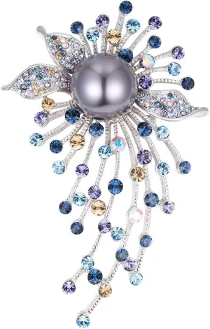 Pearl Brooches for Women, Broches Jewelry with Crystal Women's Brooches & Pins