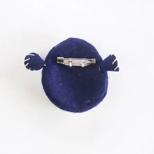 pokefasu pokefasu 3D face brooch monkey felt brooch badge