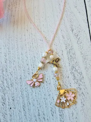 Pollinator Bookmark Gift, Unique Beaded Book Thong, Bee and Hummingbird