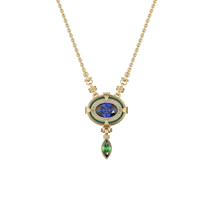 Époque Gemstone Diamond Necklace