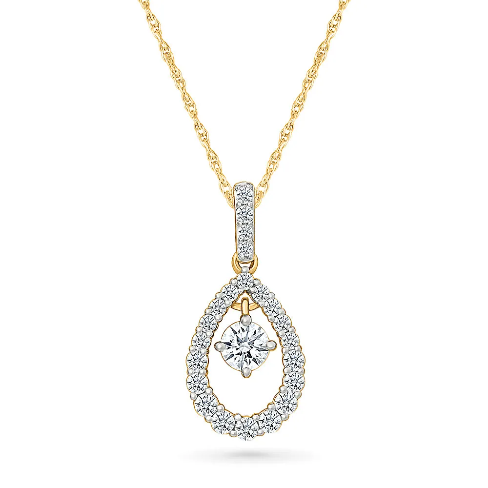 "Sparkle Surprise" Pear Pendant