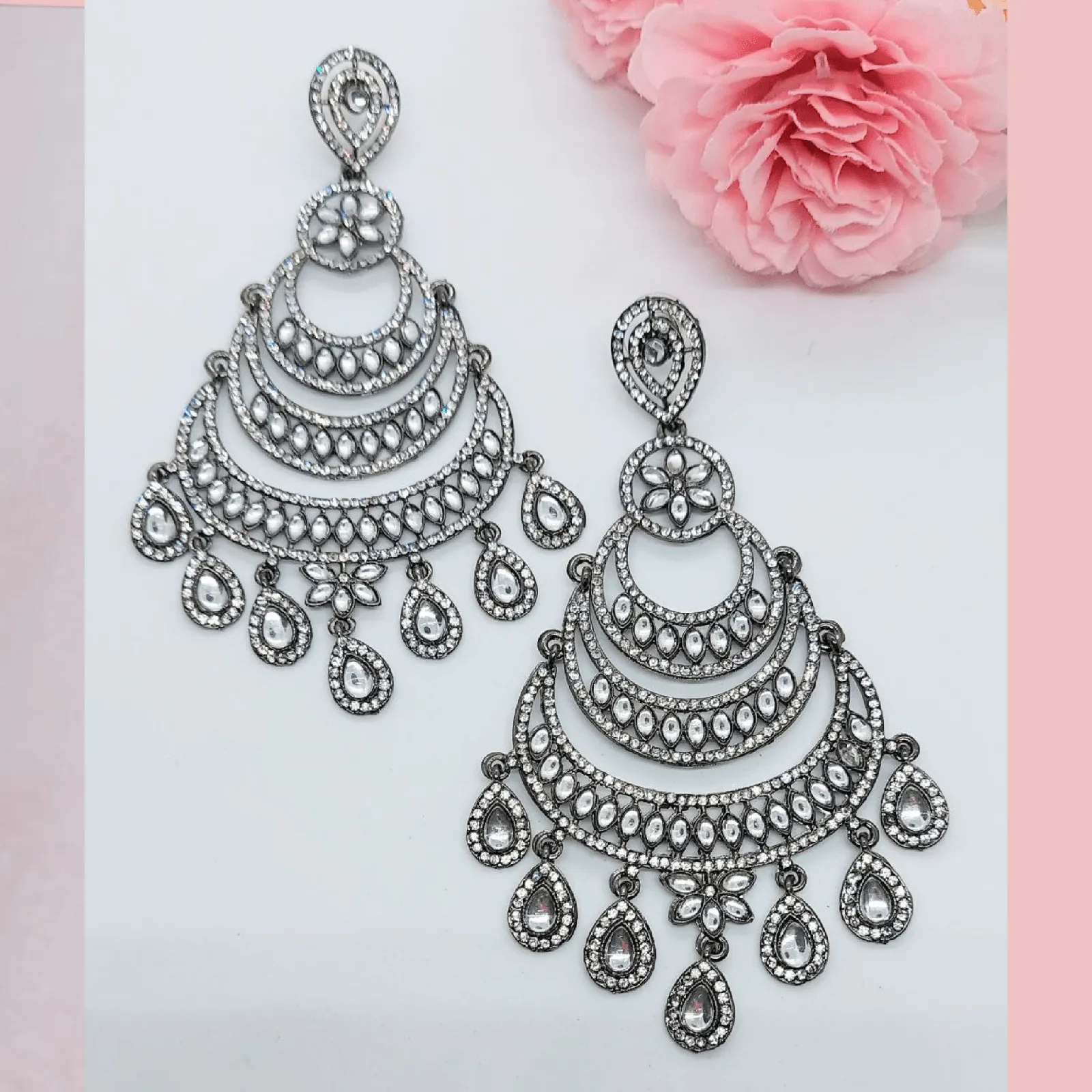 RUHI- OXIDISED EARRINGS