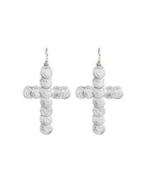 Saint Liberus Cross Earrings