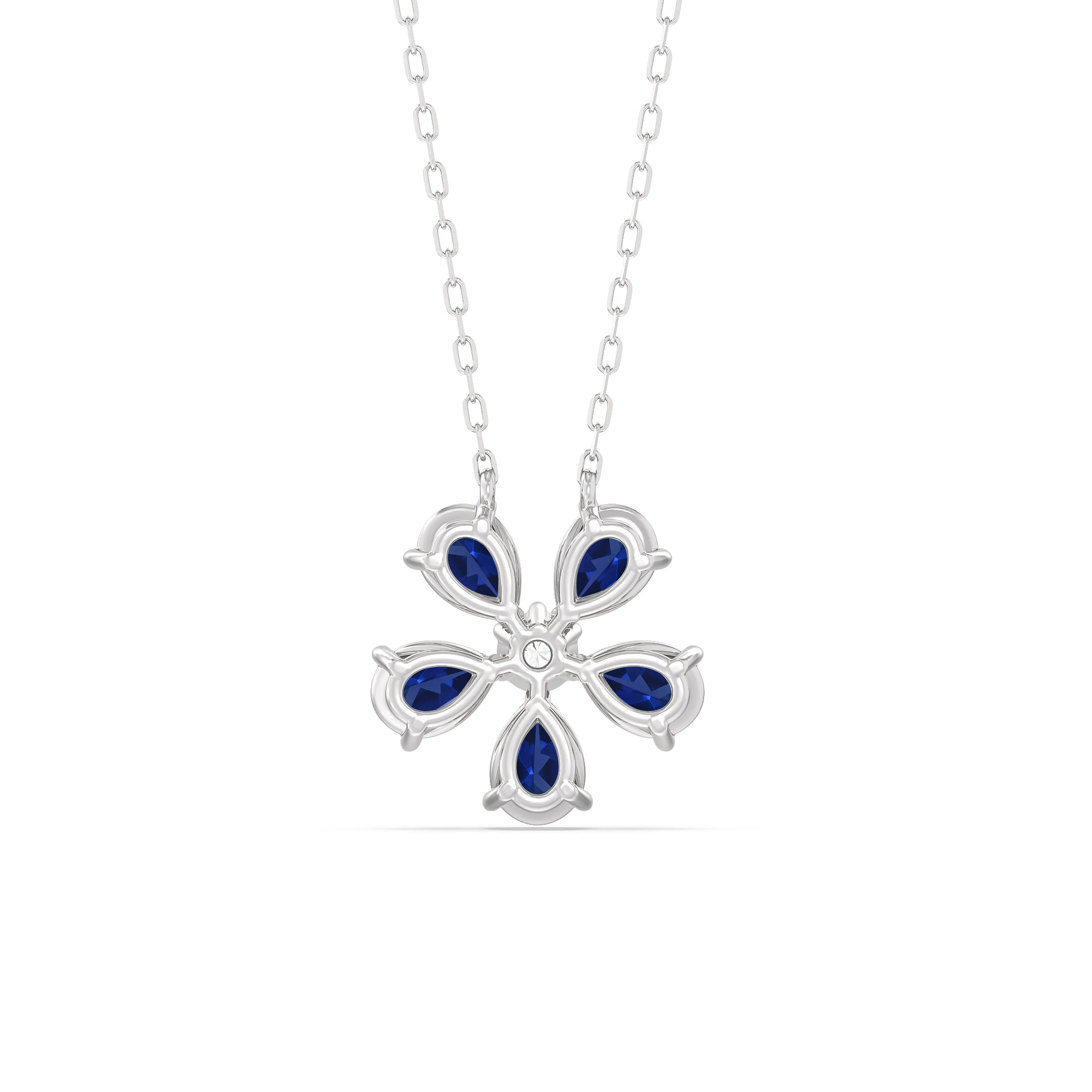 Sapphire and Diamond Daisy Necklace