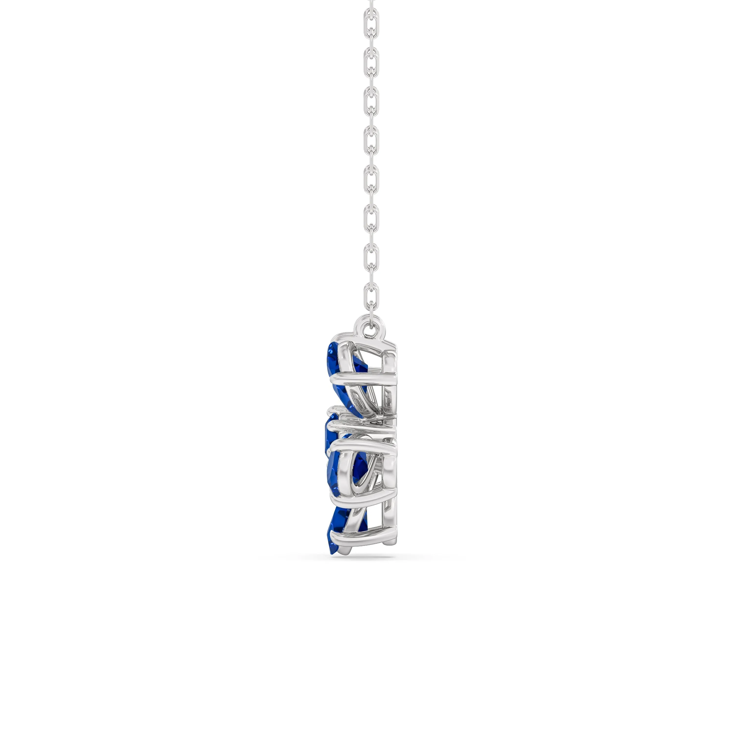 Sapphire and Diamond Daisy Necklace