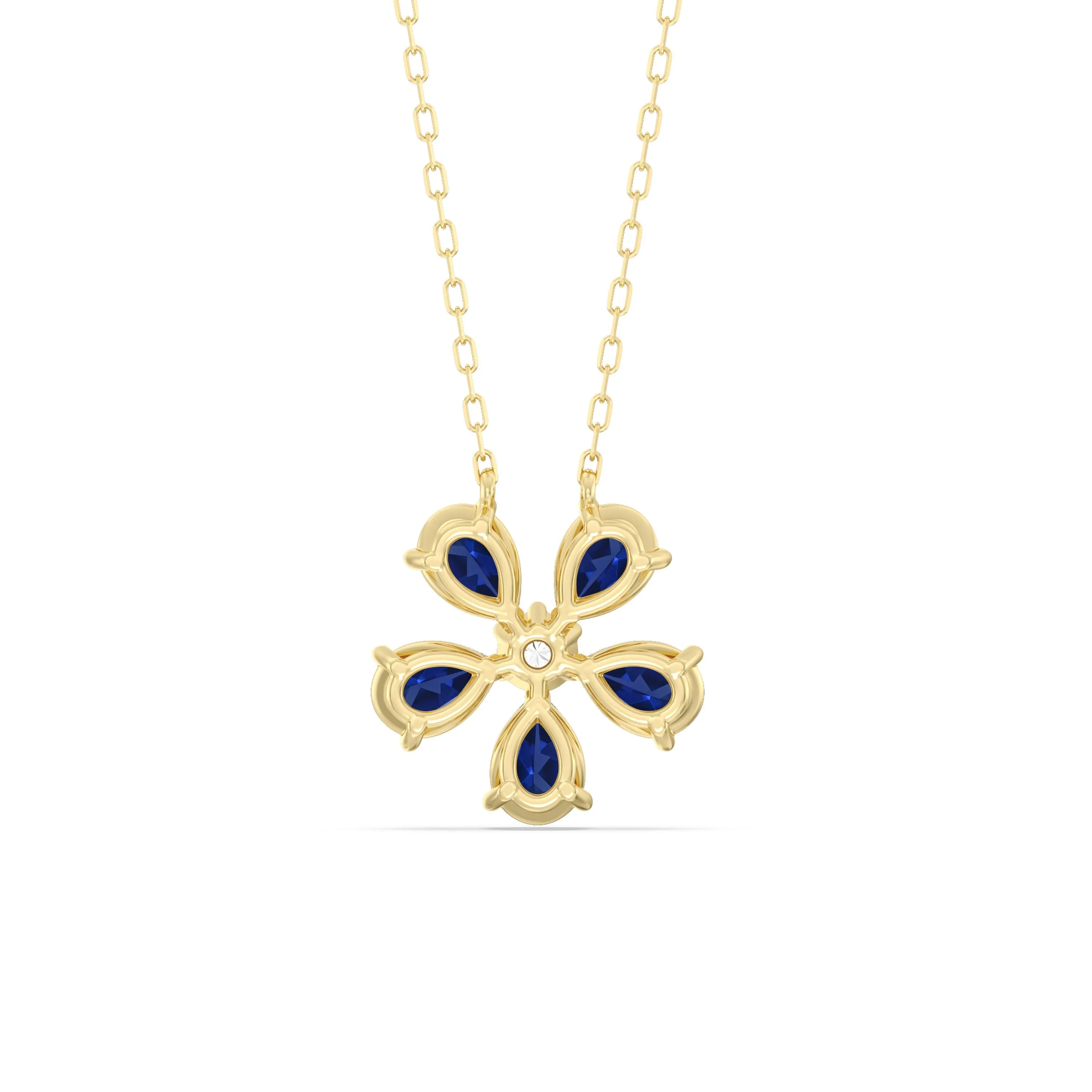 Sapphire and Diamond Daisy Necklace