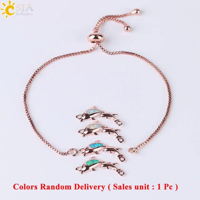Save Ocean Animals Jewelry | Opal Dolphin Bracelet
