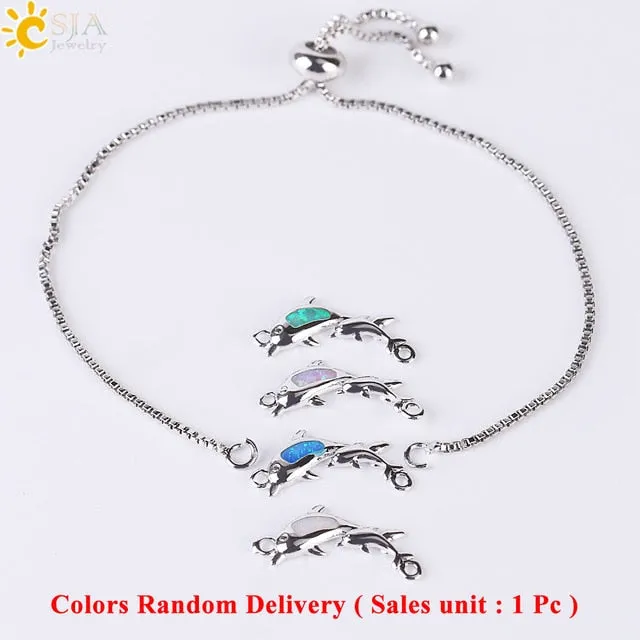 Save Ocean Animals Jewelry | Opal Dolphin Bracelet
