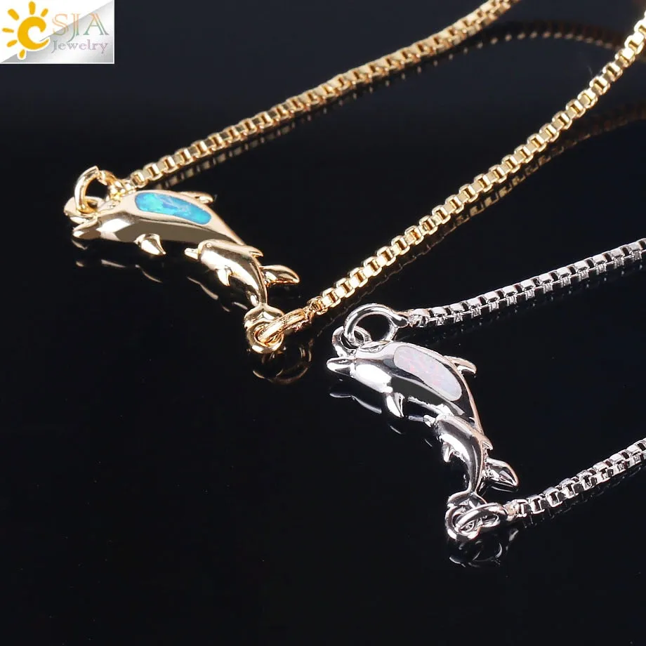 Save Ocean Animals Jewelry | Opal Dolphin Bracelet