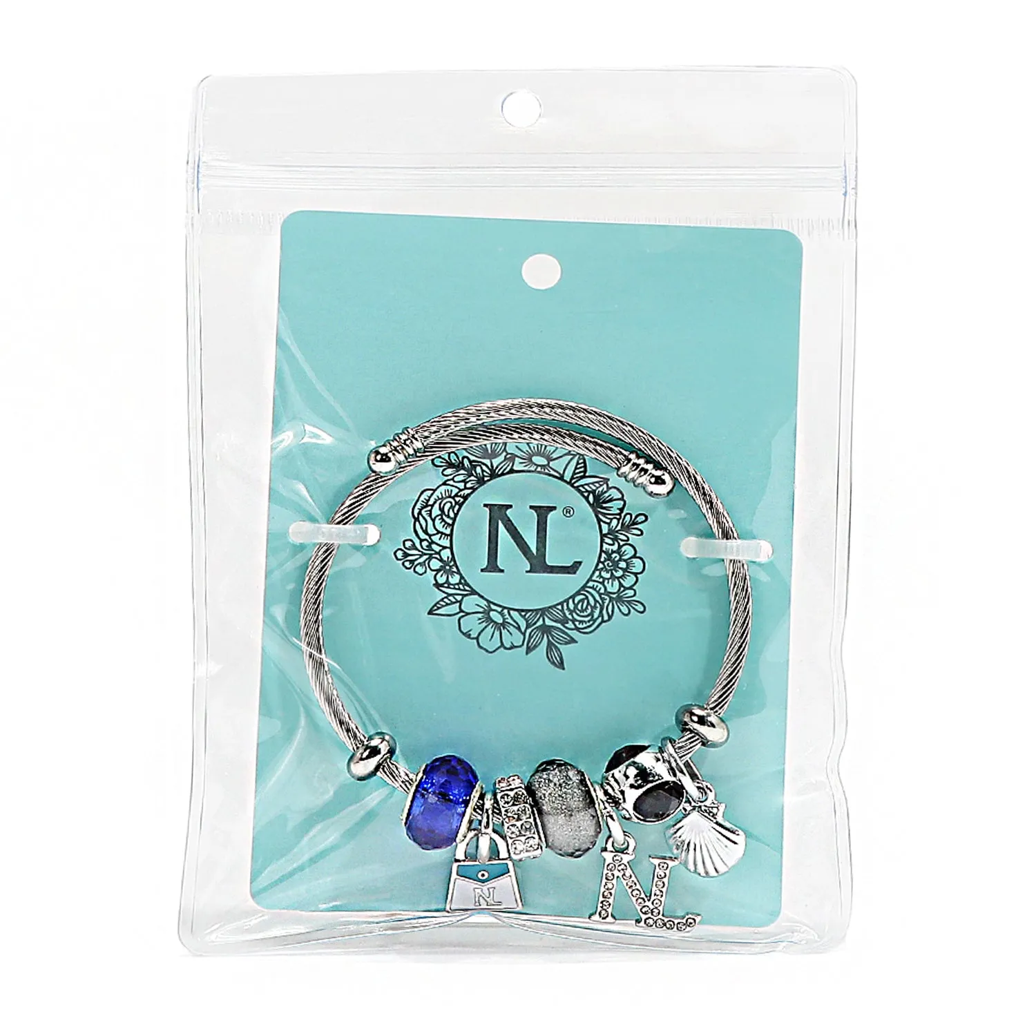 SEA BLUE CHARM BRACELET