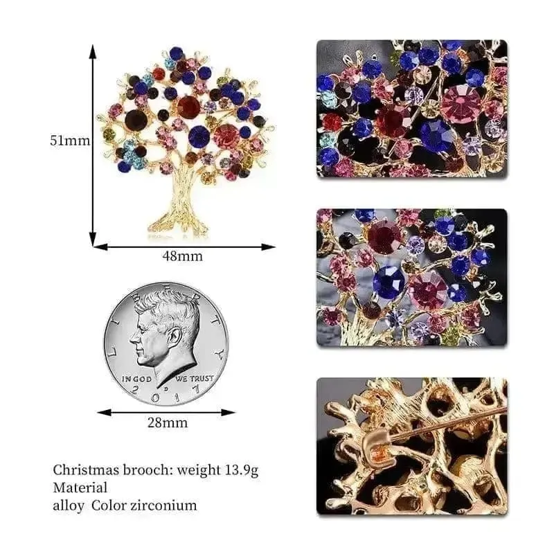 Shop Multicoloured Tree Brooch - A Vibrant and Stylish Accessory for Any Outfit