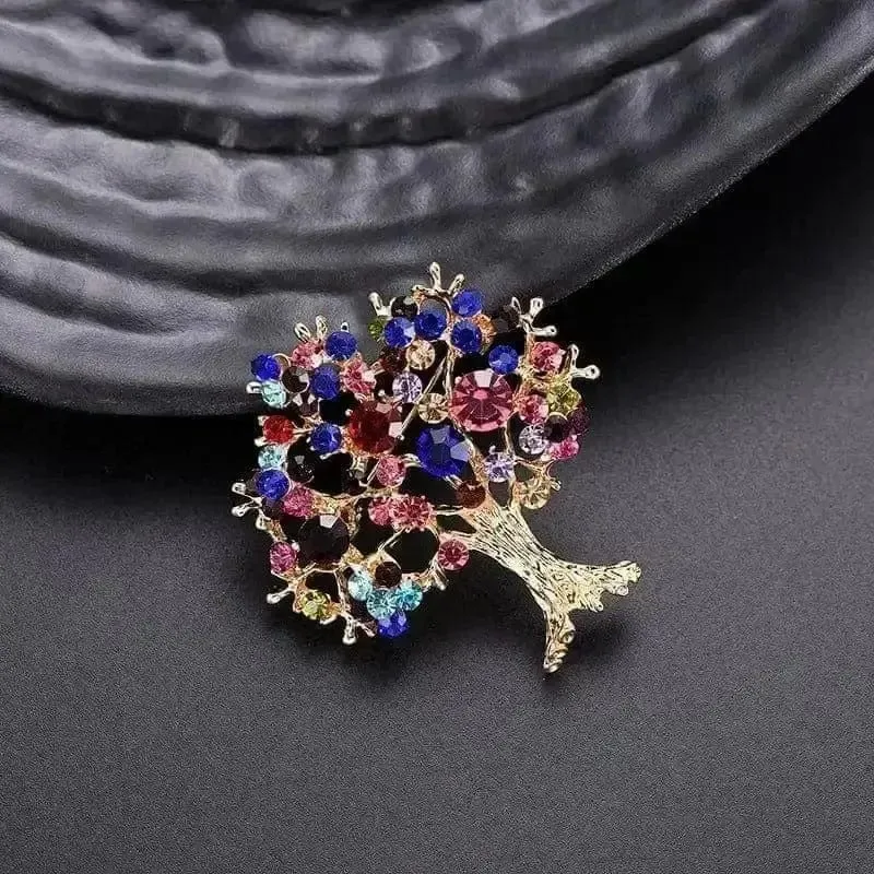 Shop Multicoloured Tree Brooch - A Vibrant and Stylish Accessory for Any Outfit