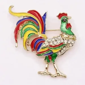Shop Rooster Cock Brooch - A Stunning Accessory for Your Wardrobe