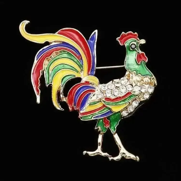 Shop Rooster Cock Brooch - A Stunning Accessory for Your Wardrobe