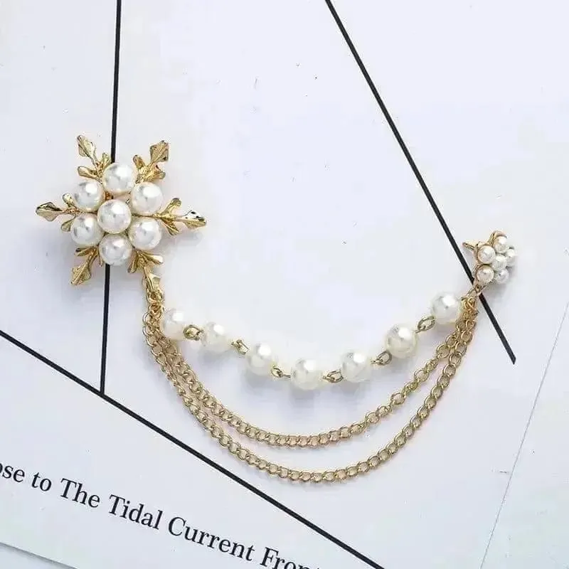 Shop Snowflake Brooch with Chain