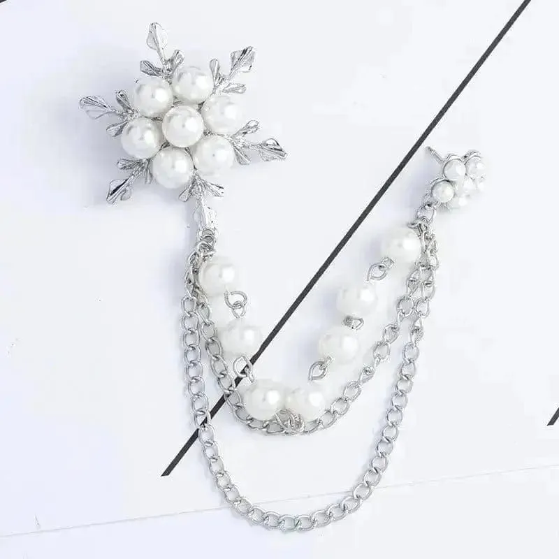 Shop Snowflake Brooch with Chain