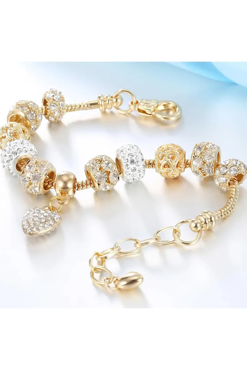 Silver Plated Charm Beaded Bracelets