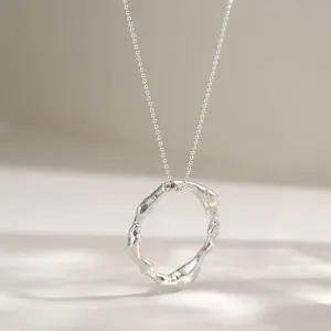 Sterling Silver Halo Pendant - Medium