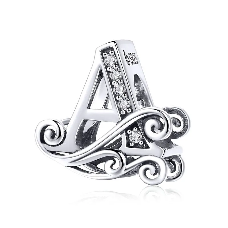 Sterling Silver Letter Vintage A to Z 26 Letter Charms
