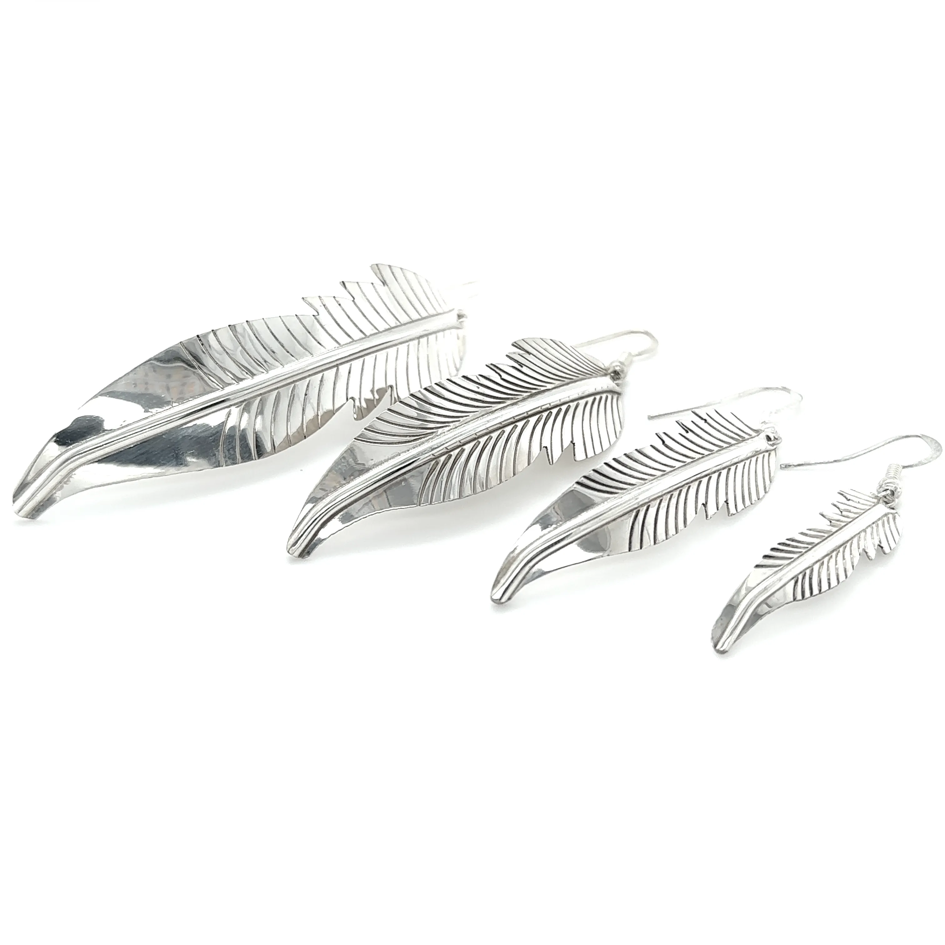 Striking Native American Feather Earrings
