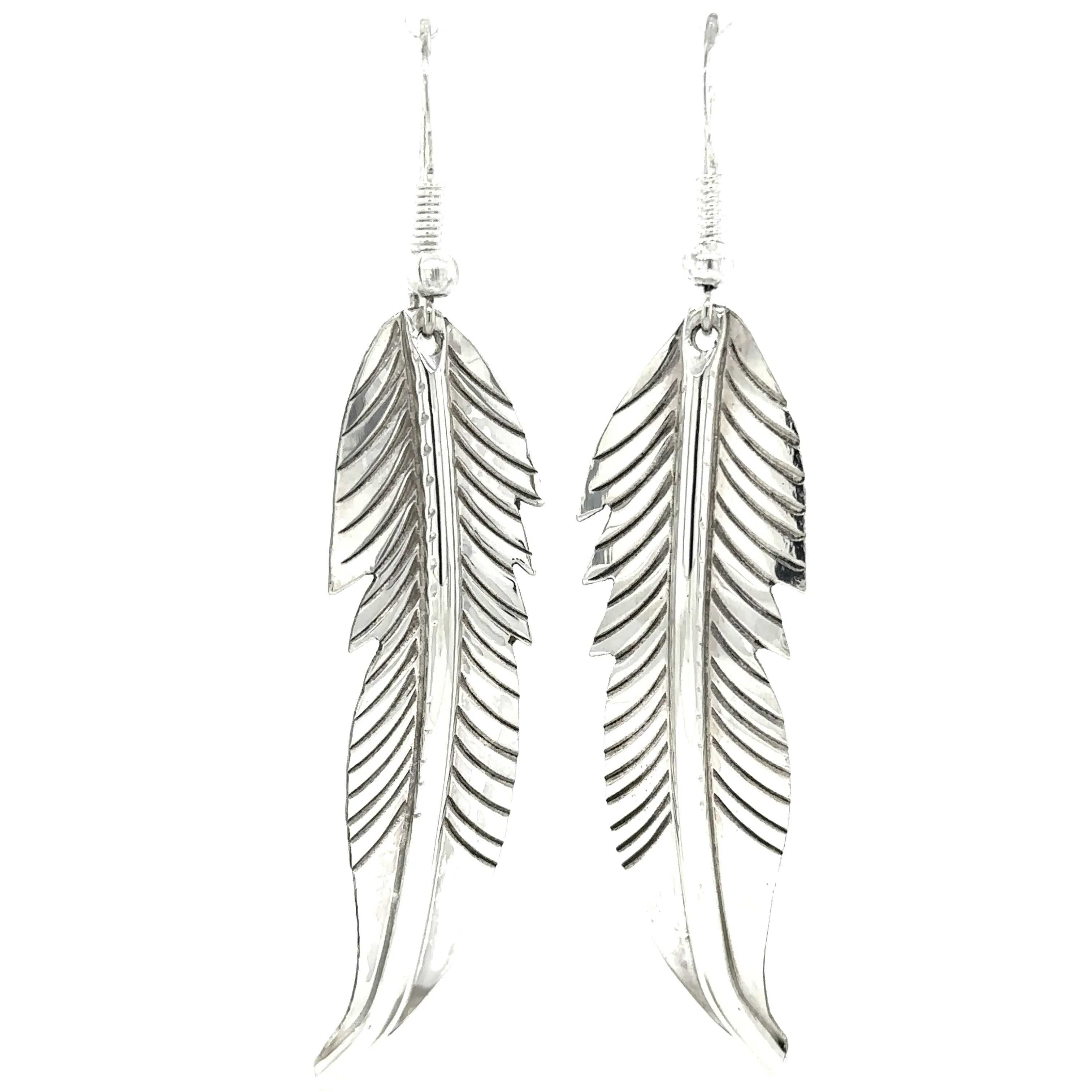 Striking Native American Feather Earrings