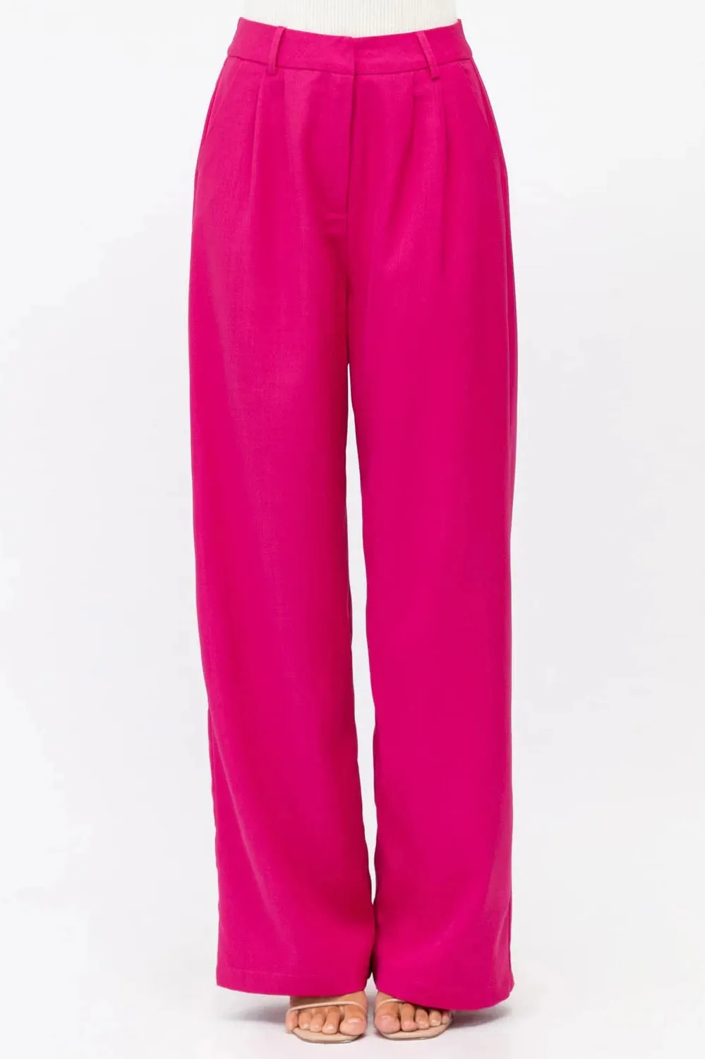 TAILORED STRAIGHT LEG - HOT PINK