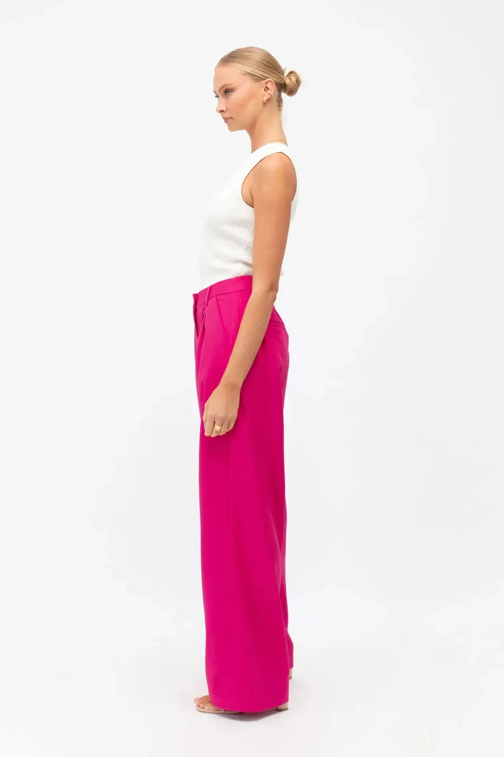 TAILORED STRAIGHT LEG - HOT PINK
