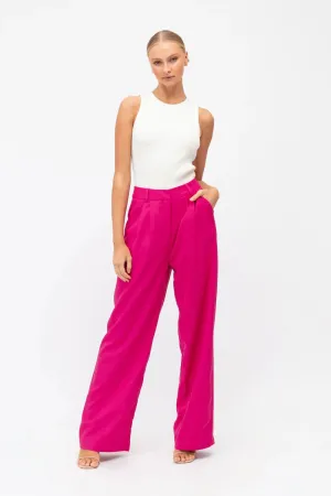 TAILORED STRAIGHT LEG - HOT PINK