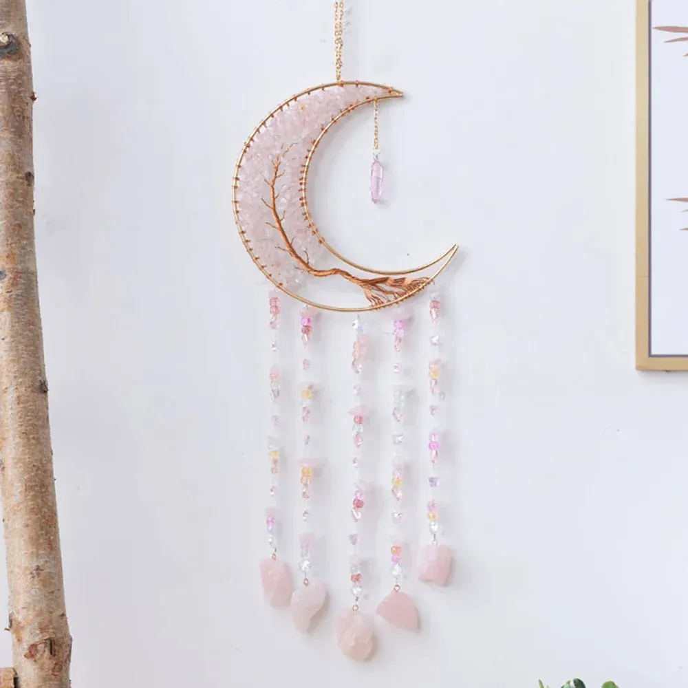 Tree Of Life Agate Moon Dream Catcher