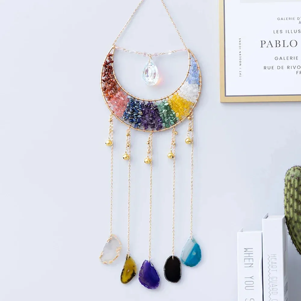 Tree Of Life Agate Moon Dream Catcher