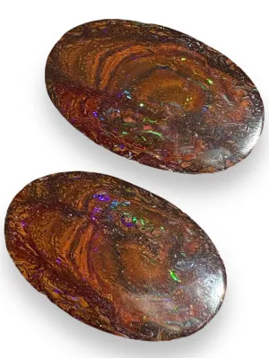Unique  Australian Boulder Opal Pair 56.09 cts